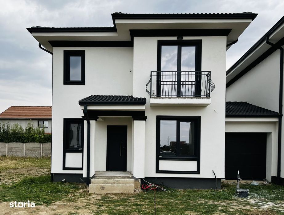 Duplex nou cu 5 camere despartit prin garaj - Dumbravita