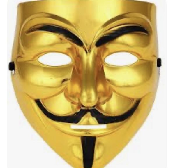 Маска Гая Фокса золото