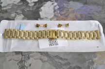 Bratara ceas aurie 20 si 22mm,capat drept si curbat