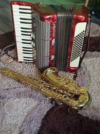 Acordeon și saxofon