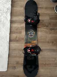 Placa Snowboard Salomon + Legaturi Bent Metal Binding Works