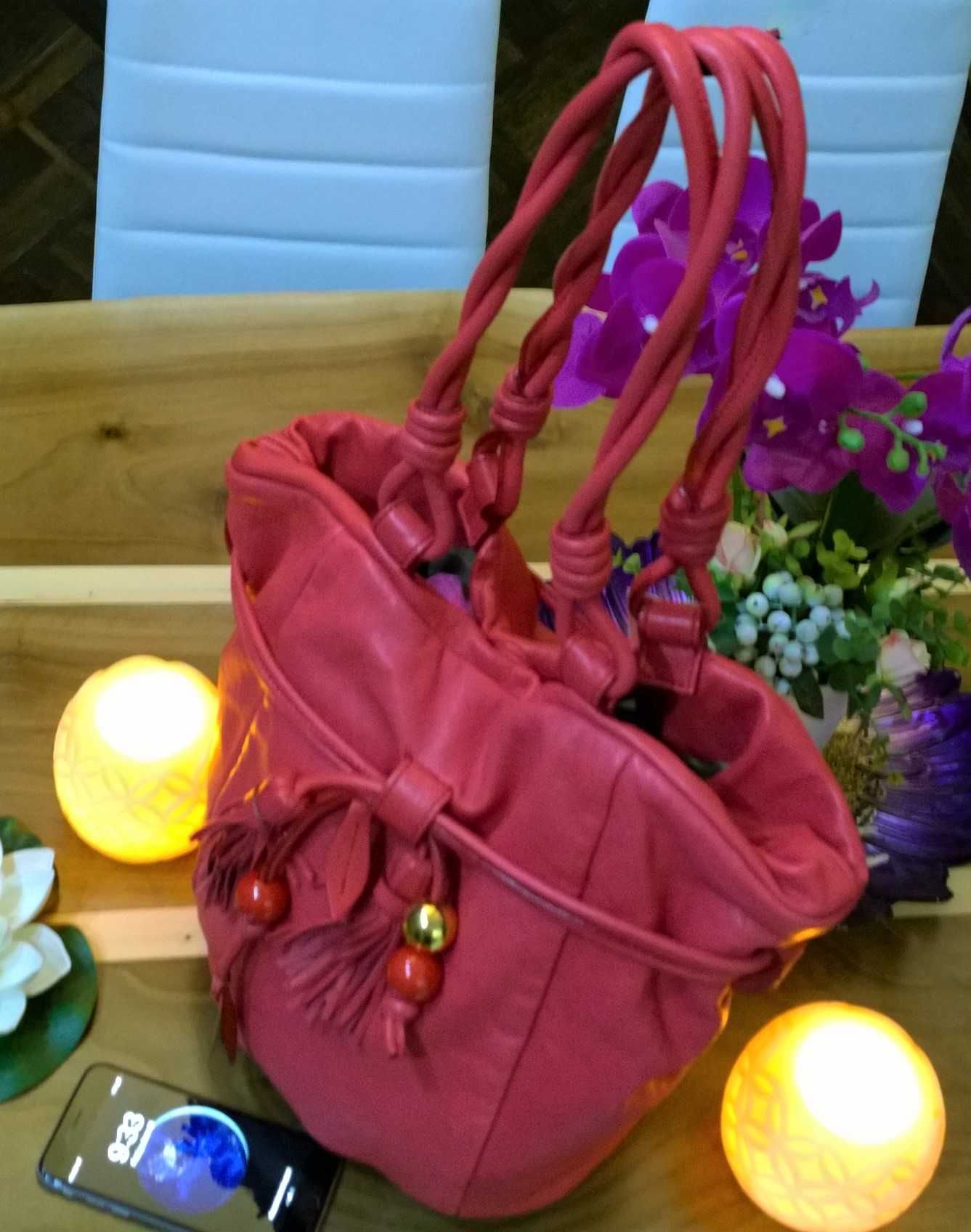 Необычно сладкая итальянская Кожаная сумка