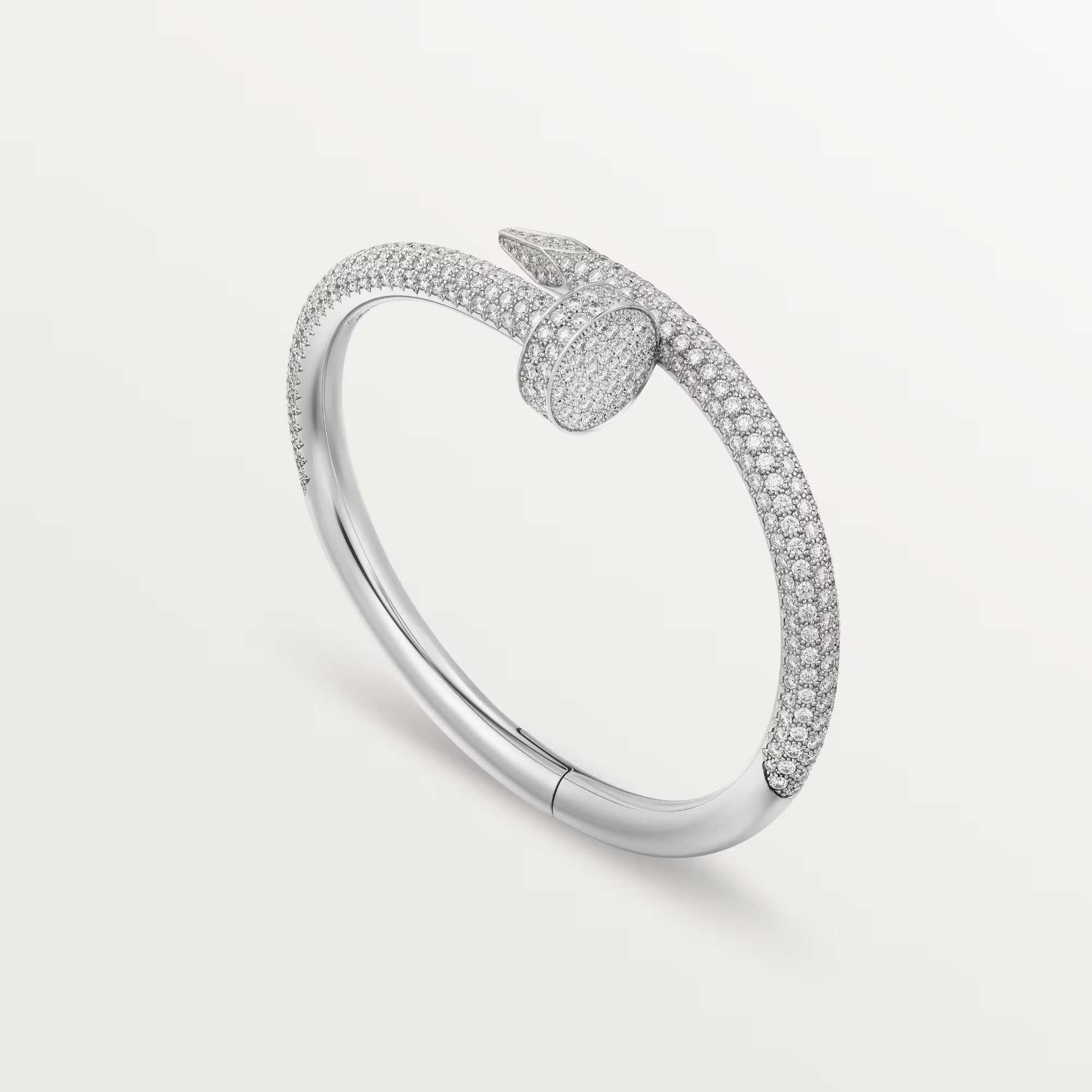 CARTIER Nail Juste un Clou Silver Large Paved Diamonds Гривна Пирон