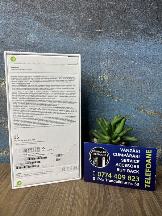 Iphone 13/128Gb/Sigilat/Garantie 2Ani Centrul de Telefoane/Rate