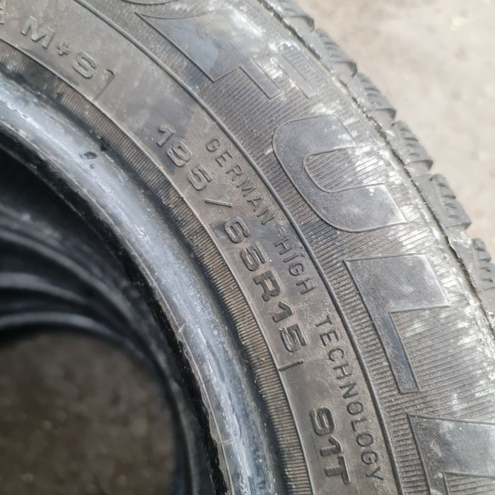 4x 195/65/15 M+S FULDA 7MM Stare impecabila