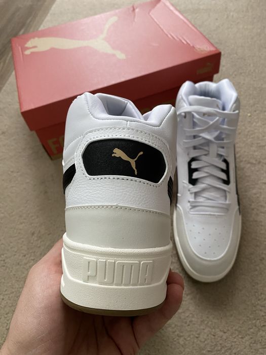 Pantofi sport Shuffle Downtown, Alb fildes, Negru, Alb optic, 9 puma