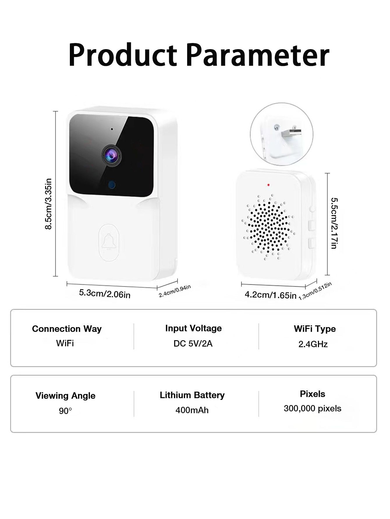 Kement M6 Smart WiFi 2.4 видео звънец с функция домофон