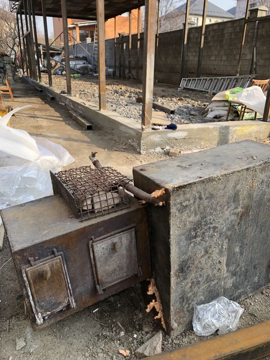 Печка для бани с емкостью для воды