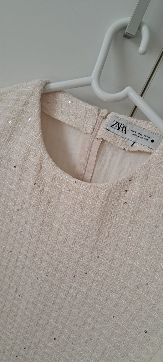 Rochie Zara ivory cu stralucire discreta