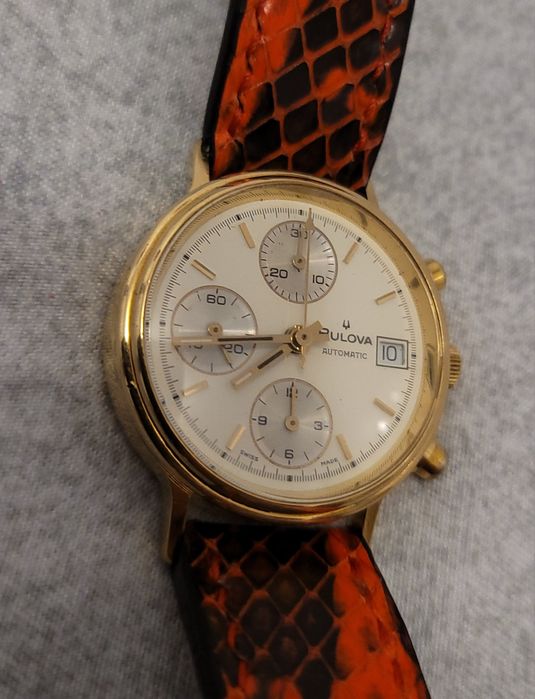 ceas aur 18k Bulova 7750 automatic cronograf