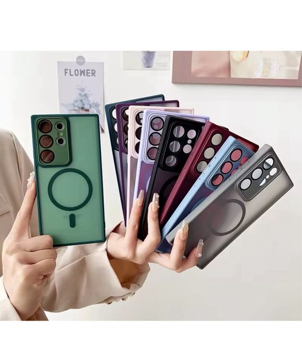 Samsung S23/S24/S25/PLUS/ULTRA - Husa Magsafe Spate Mat Colorata