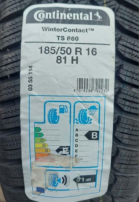 Set 4buc 185/50 R16 81H Continental WinterContact TS860 M+S iarnă