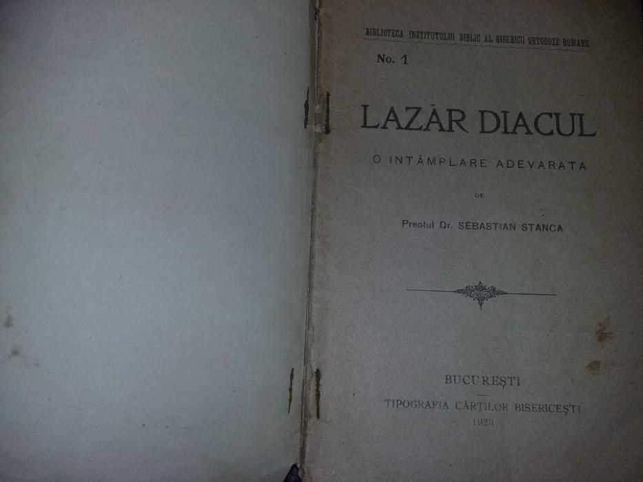 Carte,Lazar Diacul O intamplare adevarata de Sebastian Stanca 1923