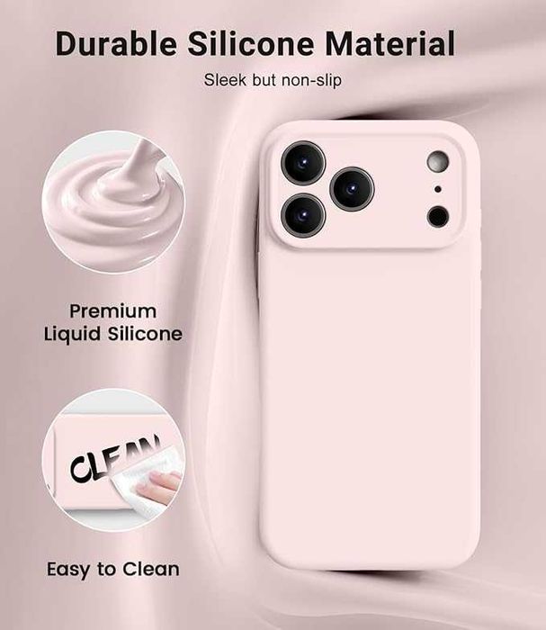 Husa iPhone 17 Pro Max Silicon Microfibra Alcantara Premium Pink