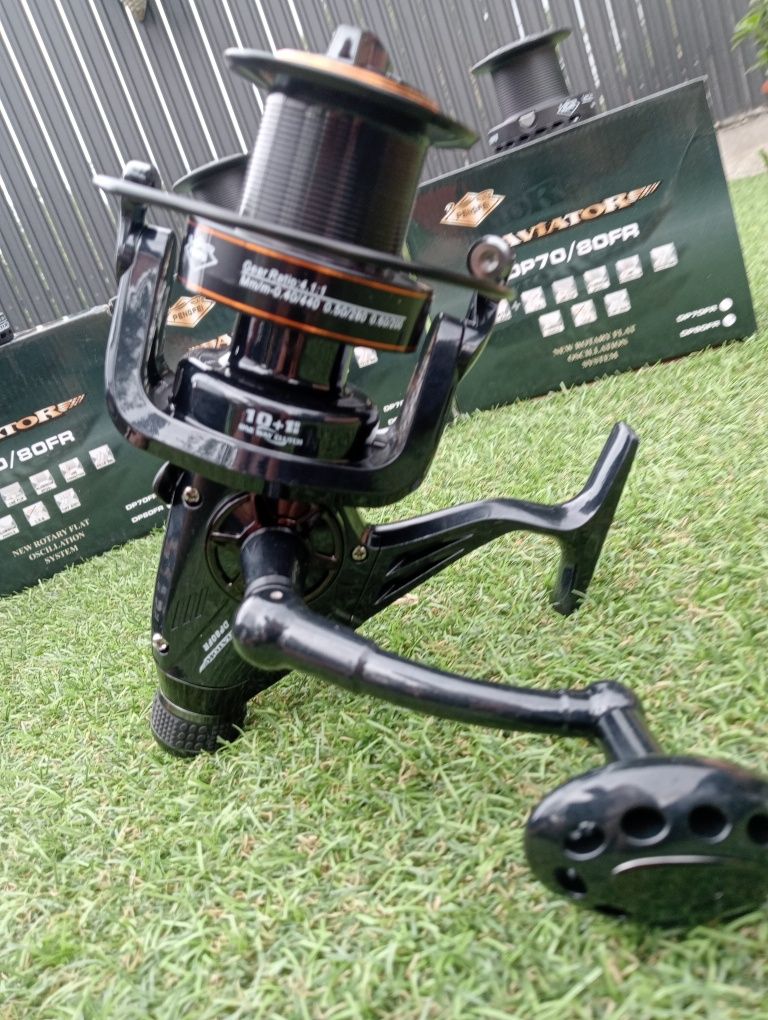 Aviator DP80FR, cu 11 rulmenti, tambur metalic LongCast
