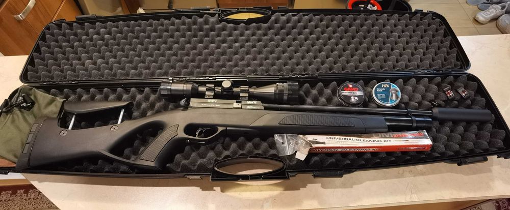 Gamo Coyote 5.5 с оптик, аксесоари и помпа