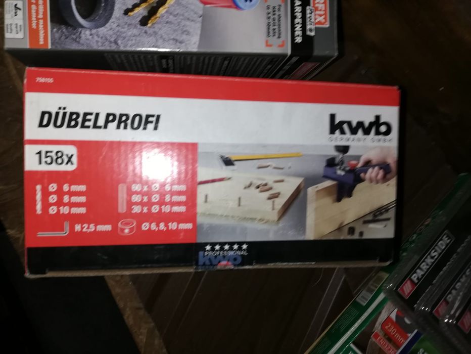 Presă colț Topex, set dibluire KWB, pistol lipit și freze lemn Yato