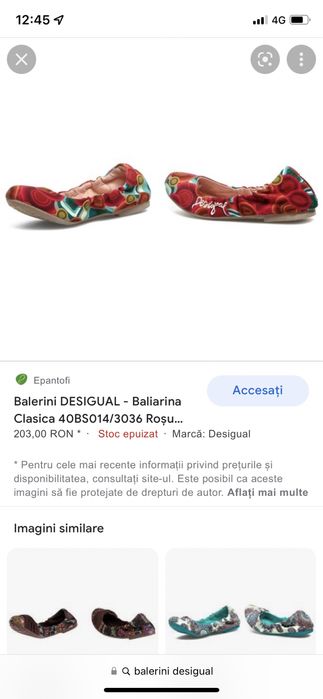Balerini Desigual marimea 39 autentici 100%
