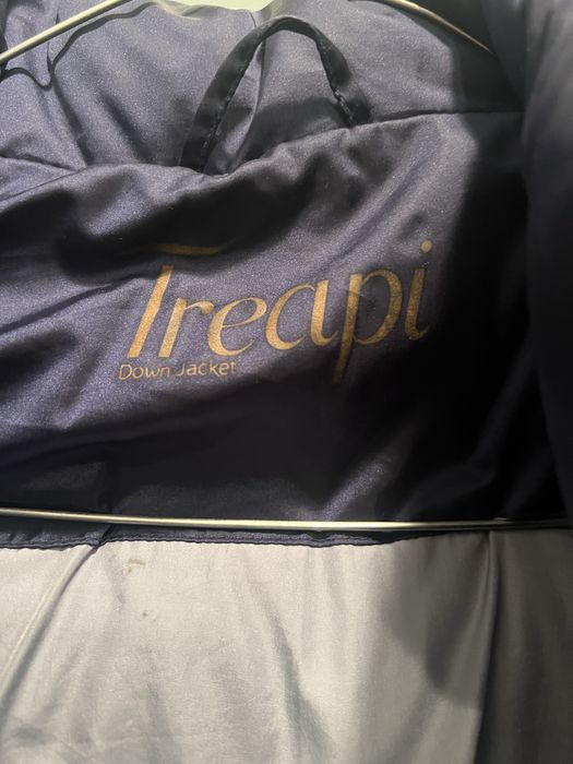 Geaca iana din puf si guler blana naturala S