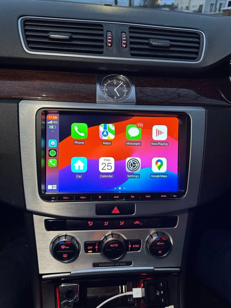 Navigatie VW Golf 5 6 Passat b6 CC Caddy Skoda 9 INCH Android CarPlay