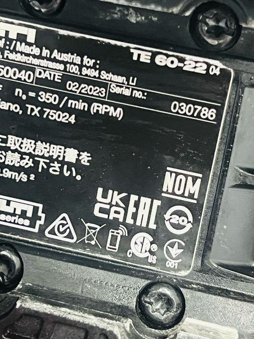 Hilti TE 60-22 demolator nuron 2023
