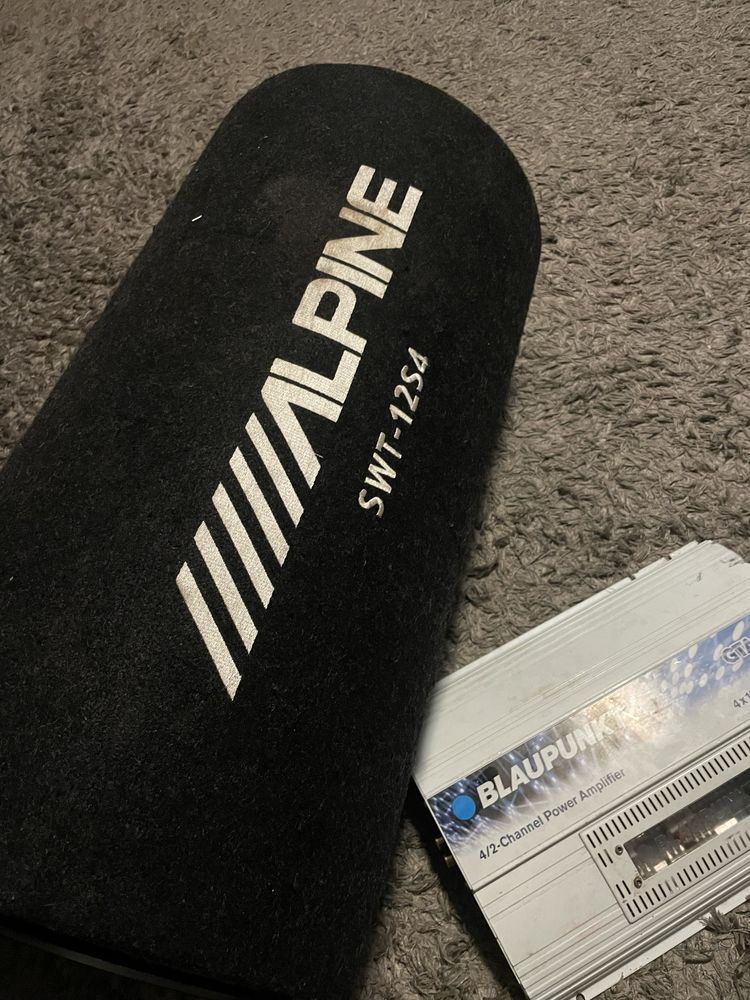 Subwoofer alpine si amplificator blaupunkt