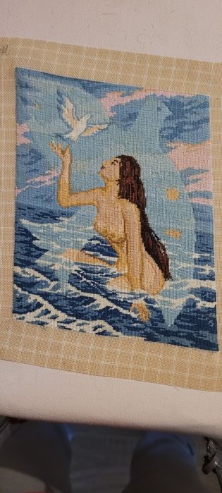 Goblen cusut in punct mic,dupa diagrama