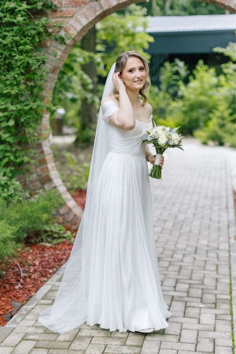 Rochie de mireasa - matase naturala (Natalia Vasiliev 2025- marimea S)