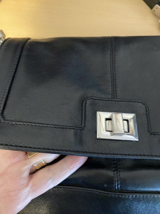 Geanta dama piele naturala neagra