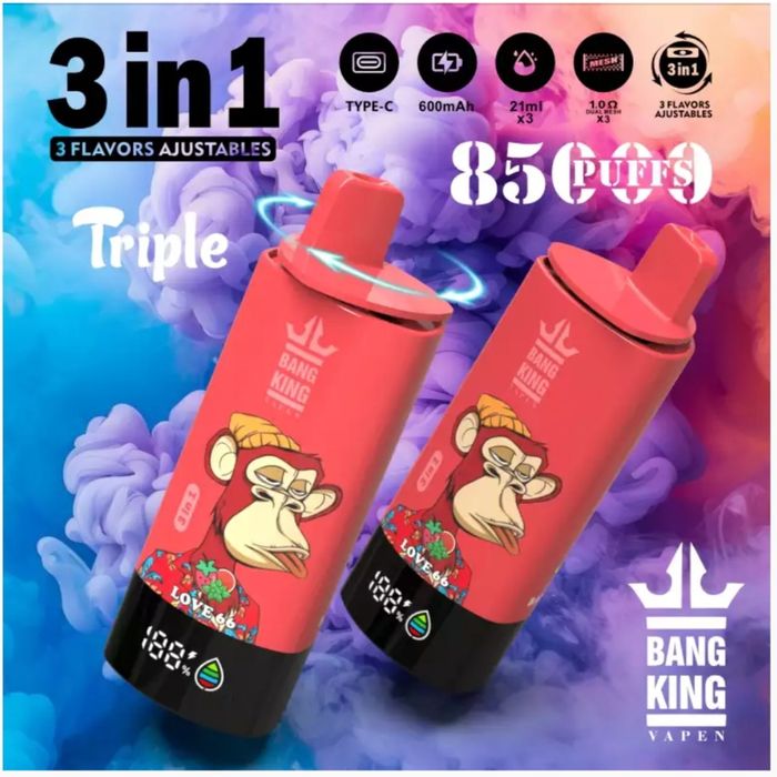 Bang king 85000 Puffs 3 Arome in 1 Reîncărcabil