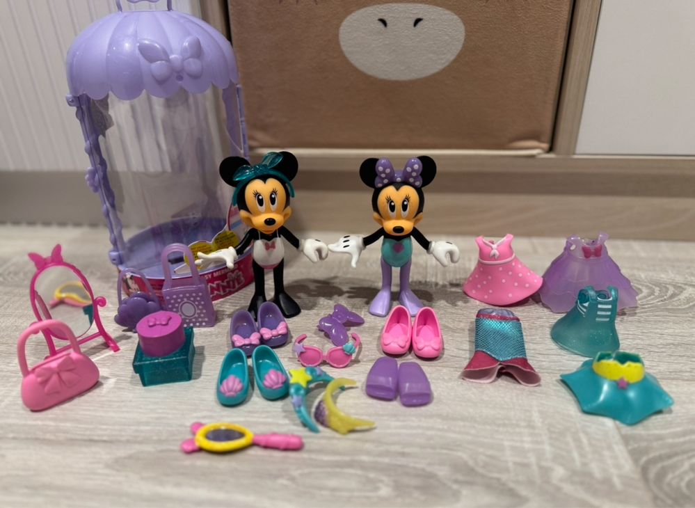 Set 2 Jucarii Minnie cu accesorii mermaid si fashion