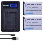 Set 2 acumulatori SLB-10A + incarcator pentru Samsung P800 P1000 PL50
