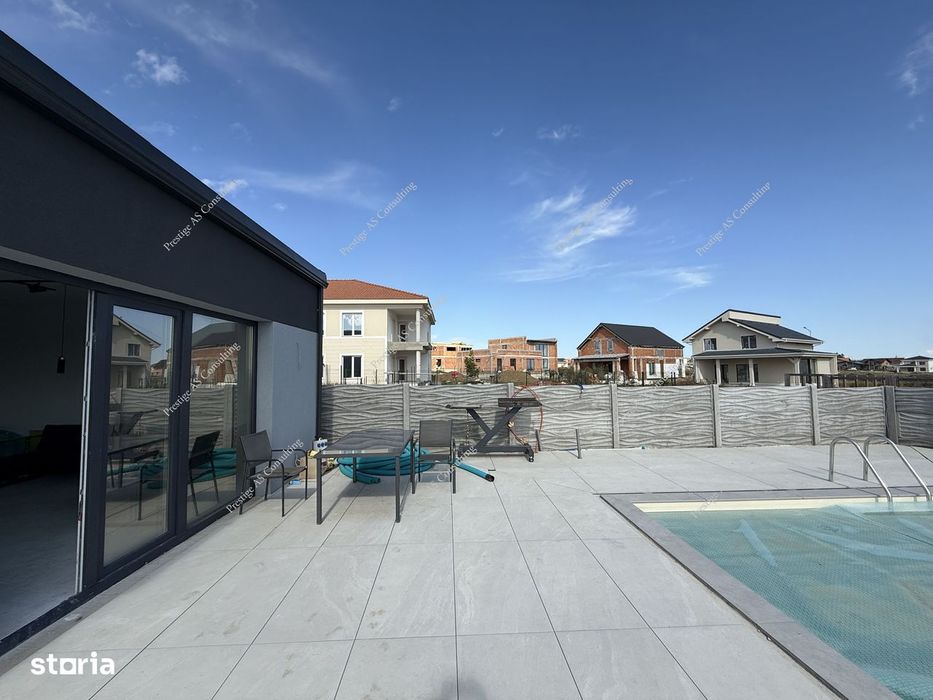 Vila moderna cu structura metalica, tehnologie NZEB si piscina | Giarm