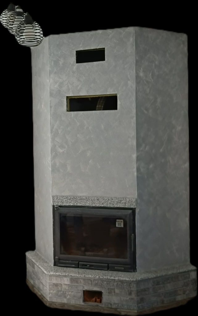 Semineu interior cu aer cald
