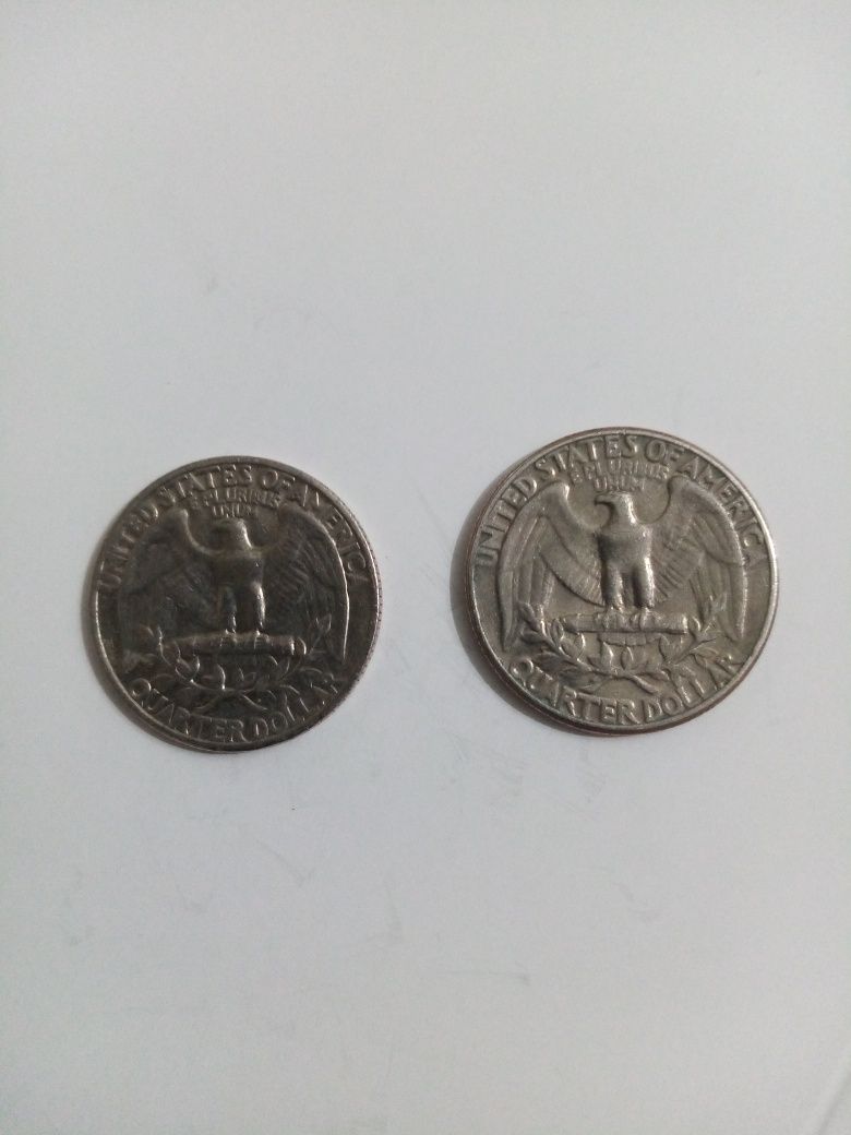 2 Monede Quarter Dollar  an 1969-1970