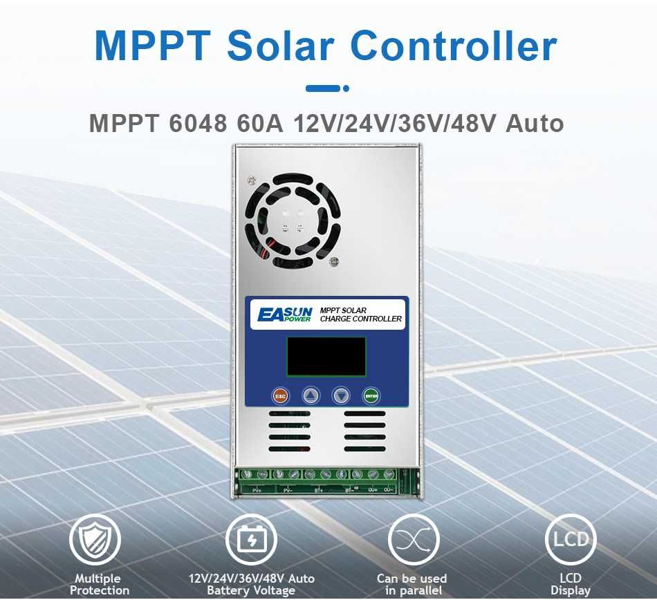 Controler solar MPPT de încărcare și descărcare 12V - 48V Lifepo4