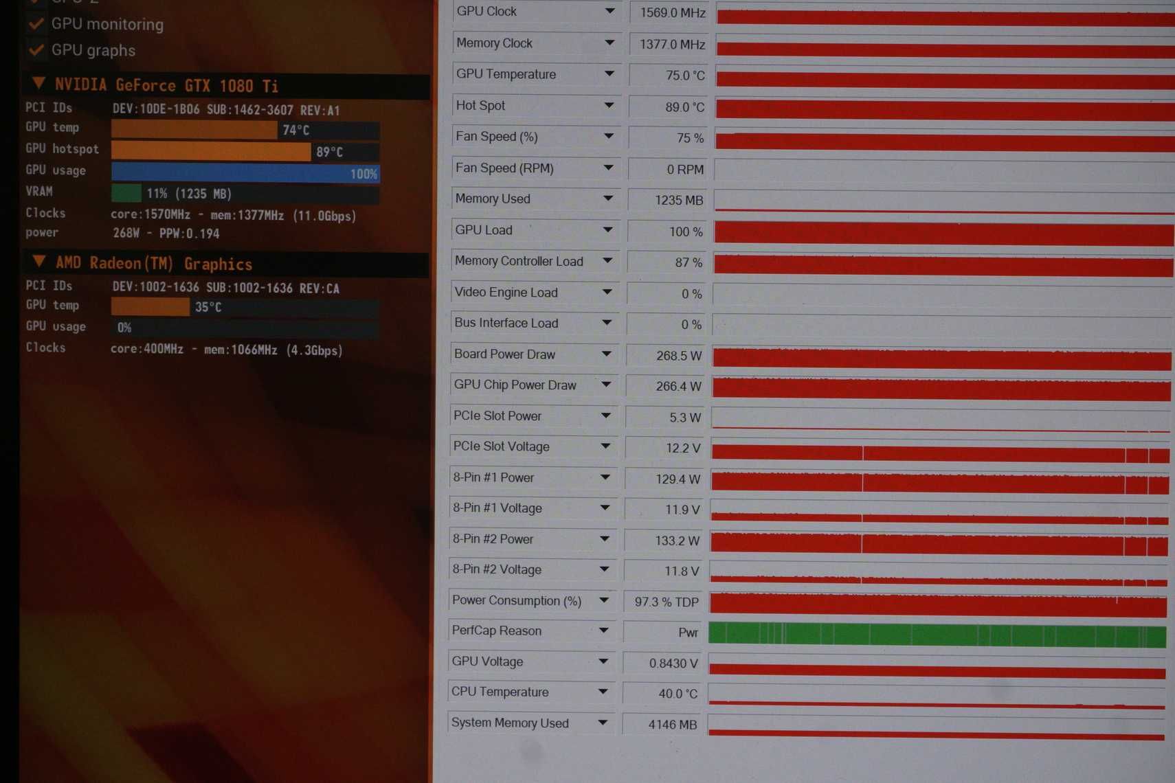 БЕЗШУМНА GTX 1080 Ti 11GB MSI Armor (с 2х 120mm Arctic P12 fans)