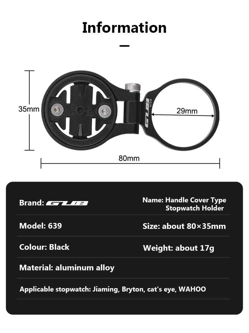 GUB suport computer GPS bicicleta aluminiu cuveta Garmin Bryton Cateye