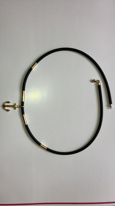 Lanț silicon aur 14k 9,67g ancora + cadou