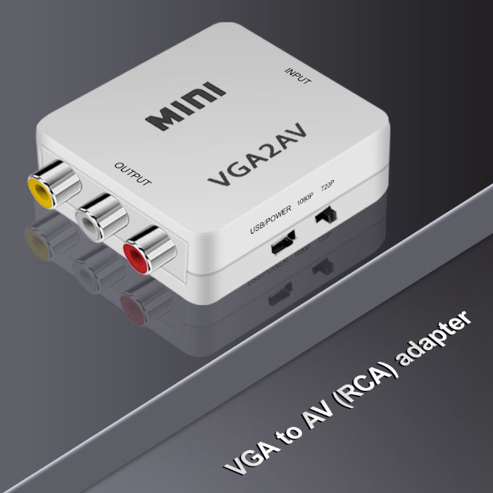 Активен Аудио/Видео конвертор от VGA към AV сигнали