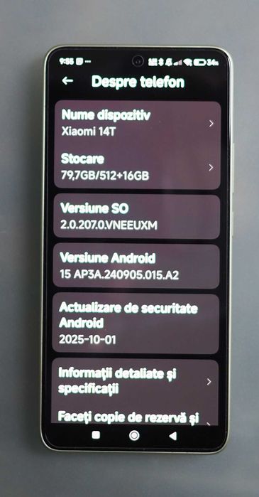 Telefon Xiaomi 14T, 12GB RAM, 512GB, 5G, Lemon Green