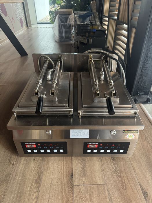 Професионална машина за гьози / парни хапки – 3200W, двукамерна, инокс