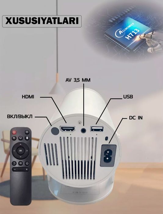 Проектор Смарт 300 Pro. Wifi Smart Proyektor