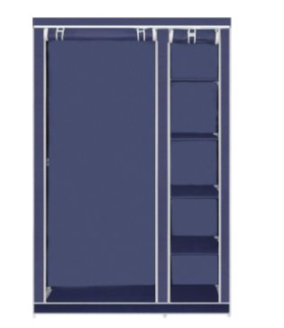 Sifonier textil dublu,umerase + 5 rafturi