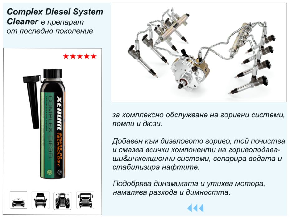 Препарат за прочистване на дизелова горивна и инжекционна система