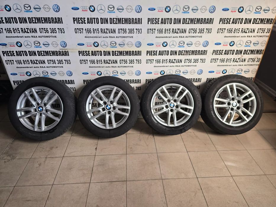 Set Jante Aluminiu Bmw F45 F46 Seria 2 X1 X2 F39 F48 5x112 205/60R16 Anvelope Vara F Bune