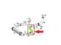 Furtun intercooler, supraalimentare Mercedes E-Class (W211) 2002-2009, diametru 67 mm, cauciuc, RapidAuto 5016PT-1