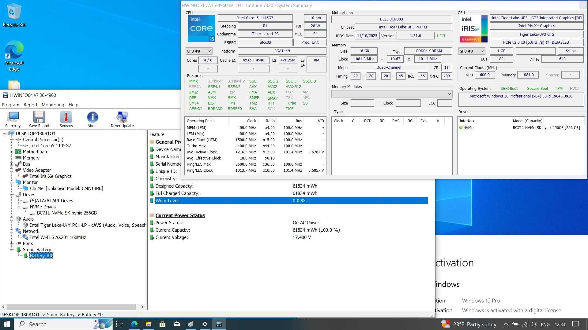 Dell Latitude 7320 FHD IPS i5-1145G7/256GB/16GB/Гар. 02.02.2025г.