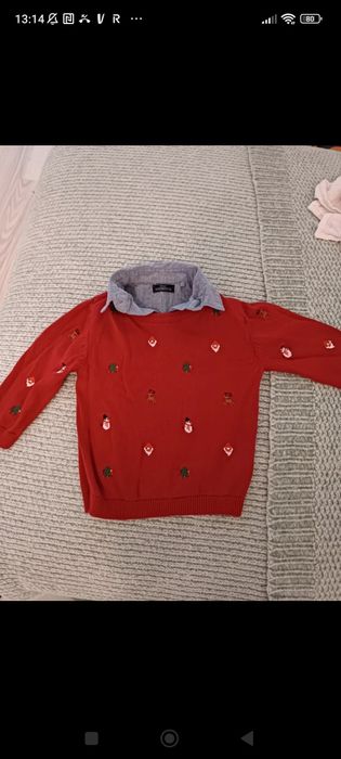Pulover Crăciun  bebe Next măr 80