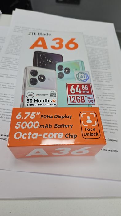 Продам  Новый телефон ZTE Blade A36